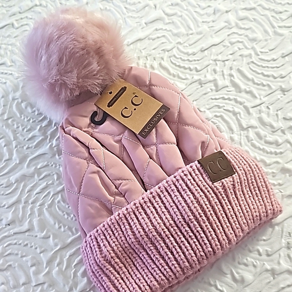 C.C Fuzzy Pom-pom hat